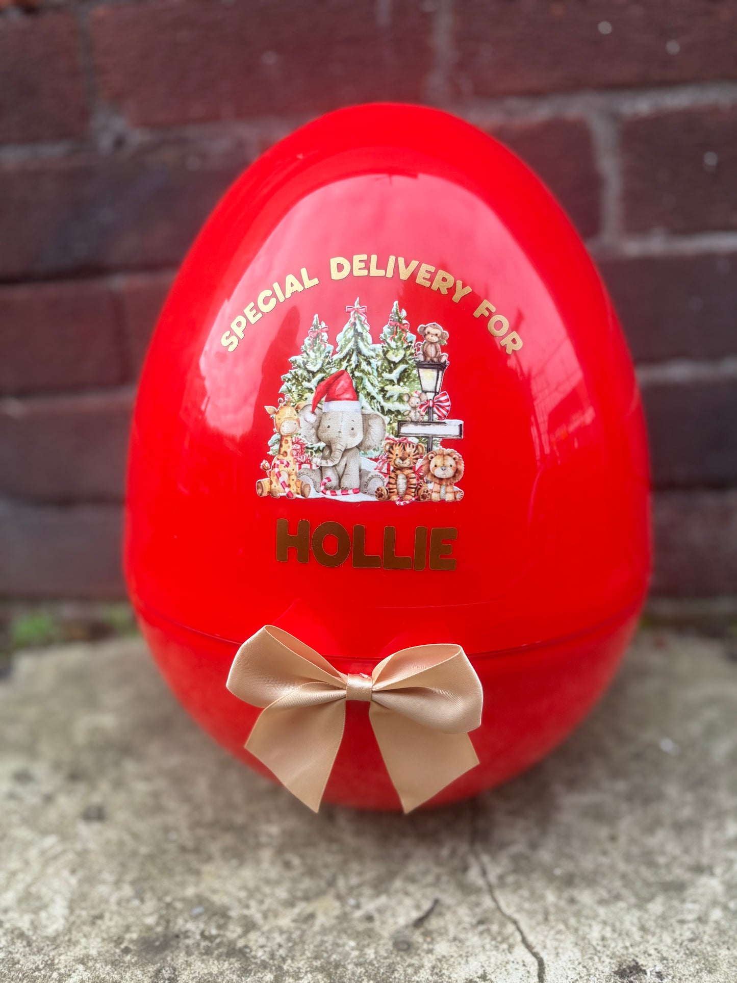 Giant Personalised Special Delivery Christmas Egg
