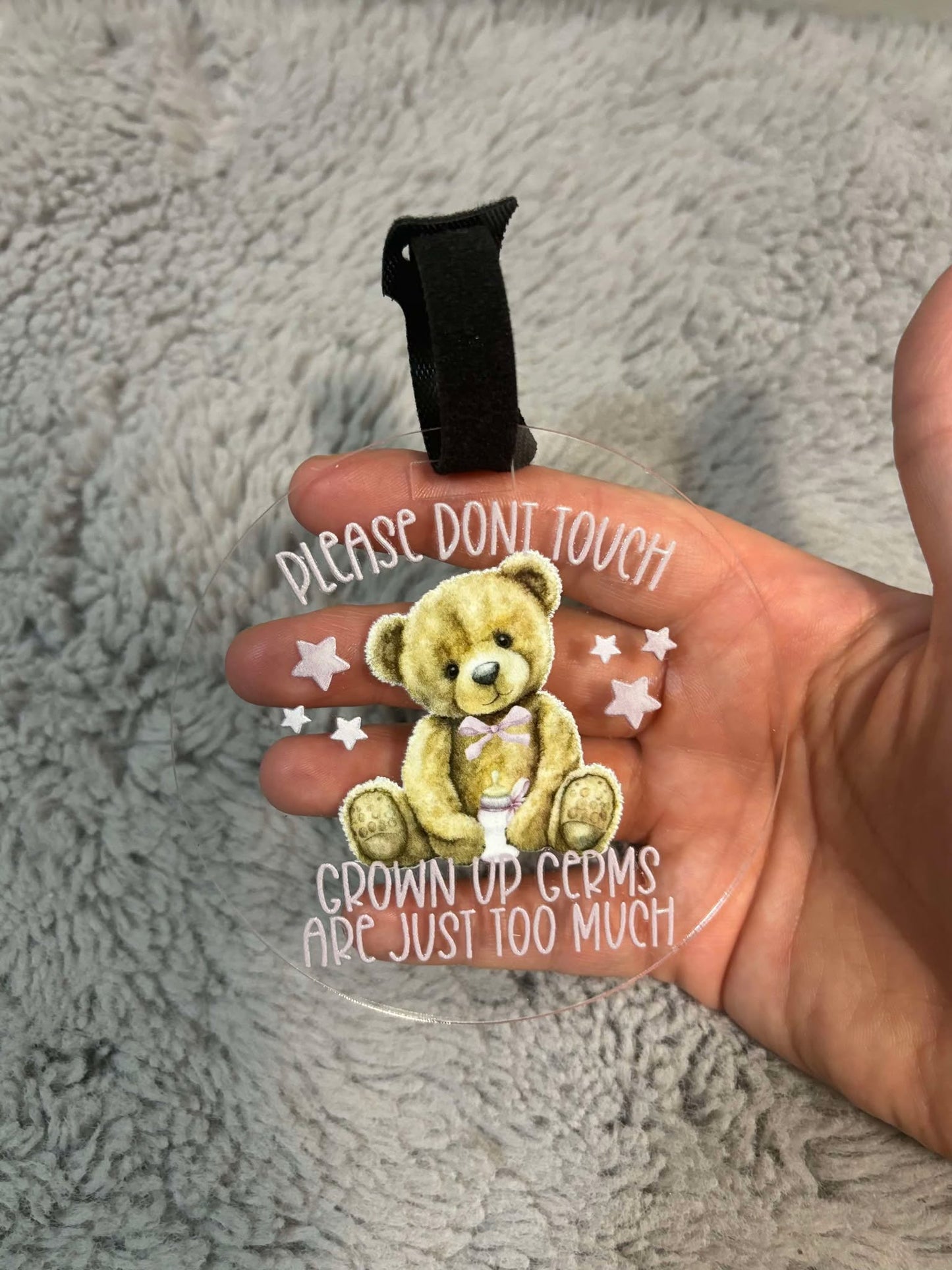 Pink Baby Teddy Germ Tag image 2