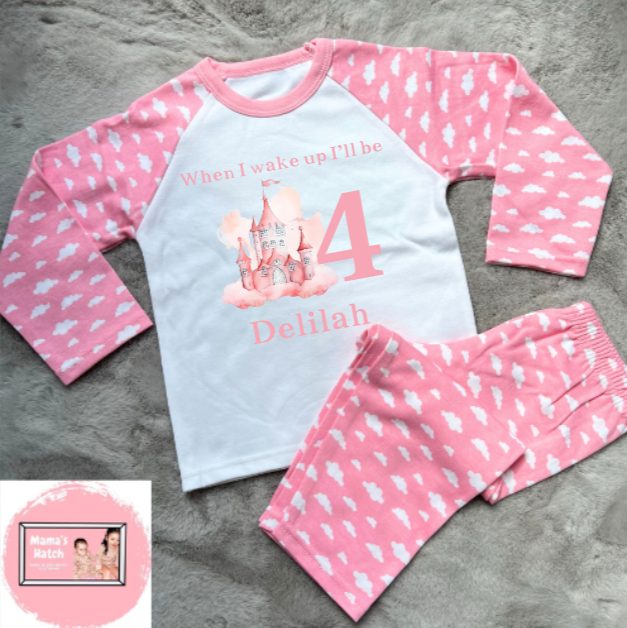 Pink Castle When I Wake Up I Will Be Pink Birthday Pyjamas image 0