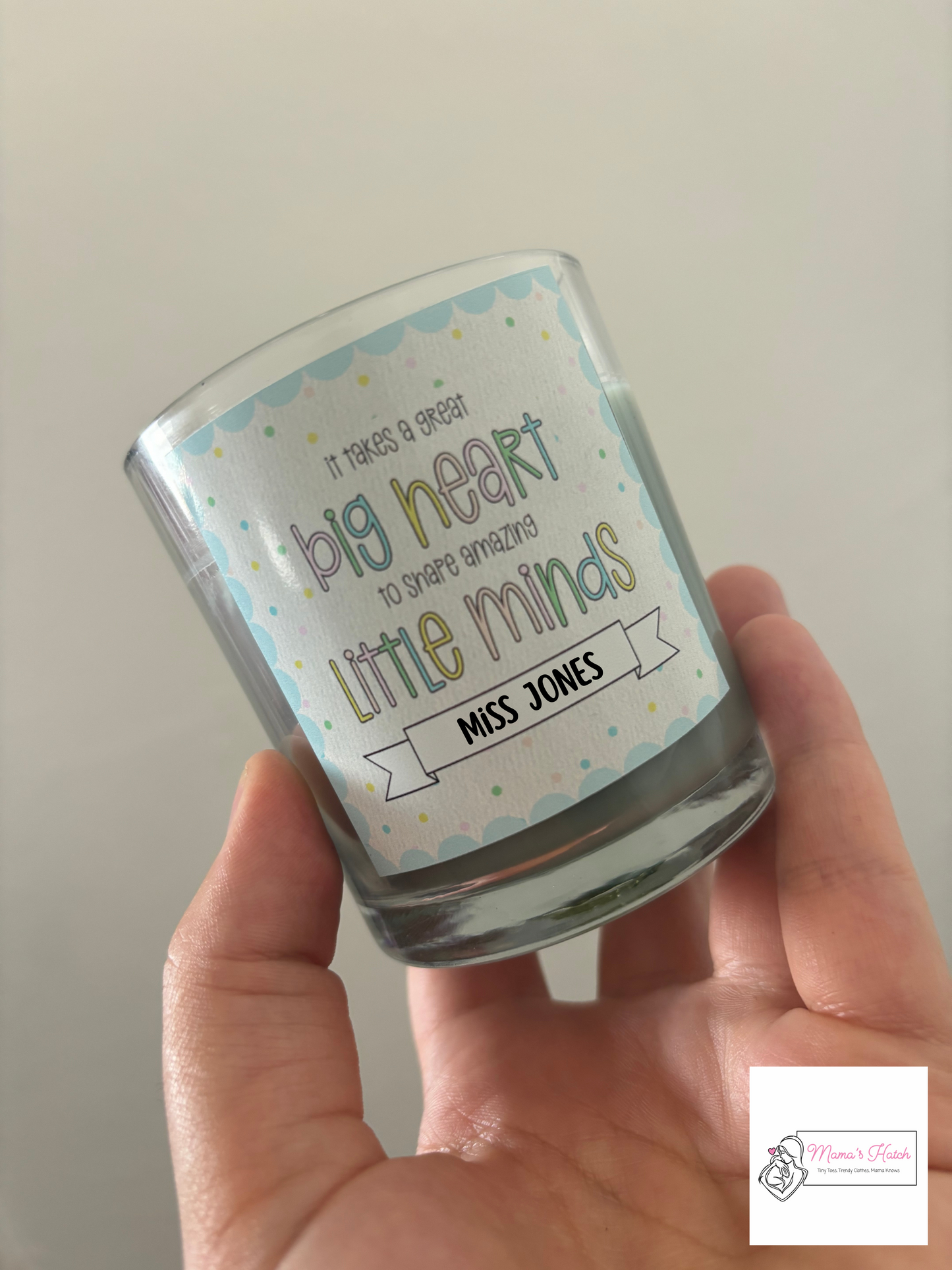 Teacher Candle Gift - Big Heart, Little Minds