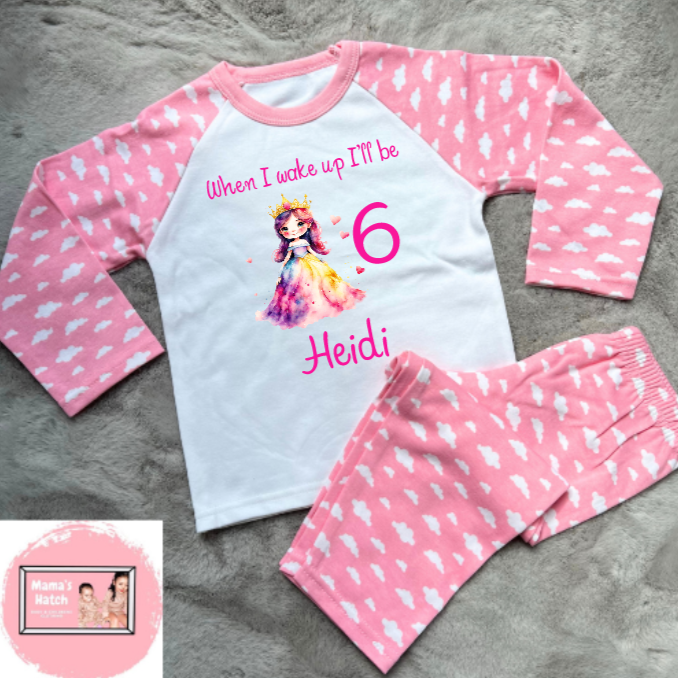 Princess When I Wake Up I Will Be Pink Birthday Pyjamas image 0