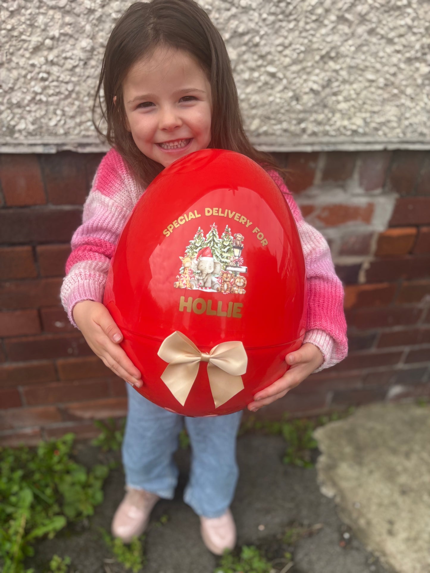Giant Personalised Special Delivery Christmas Egg