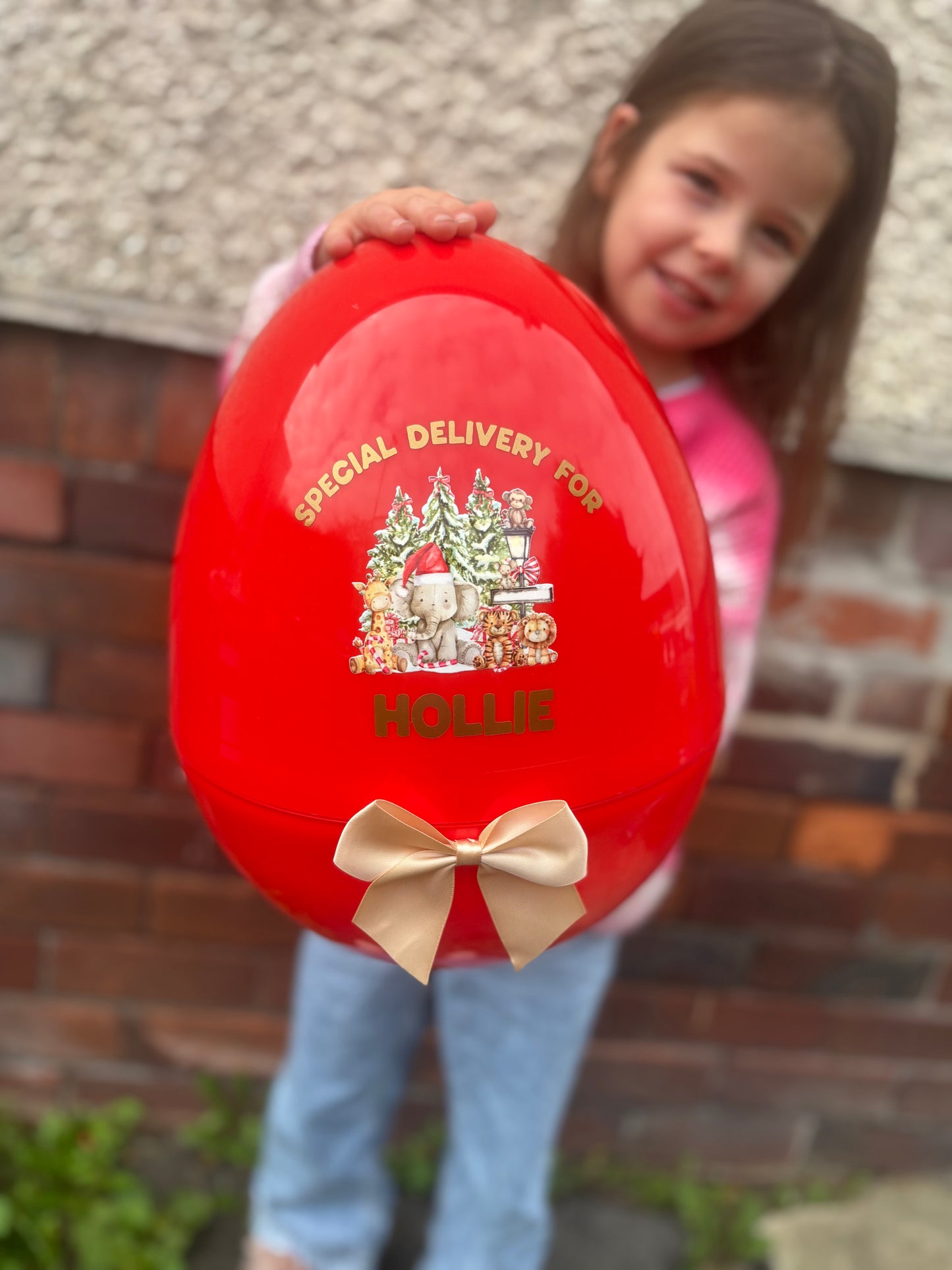 Giant Personalised Special Delivery Christmas Egg