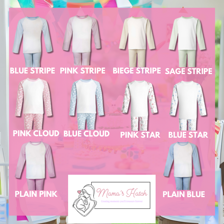 Space Rocket When I Wake Up Blue Birthday Pyjamas