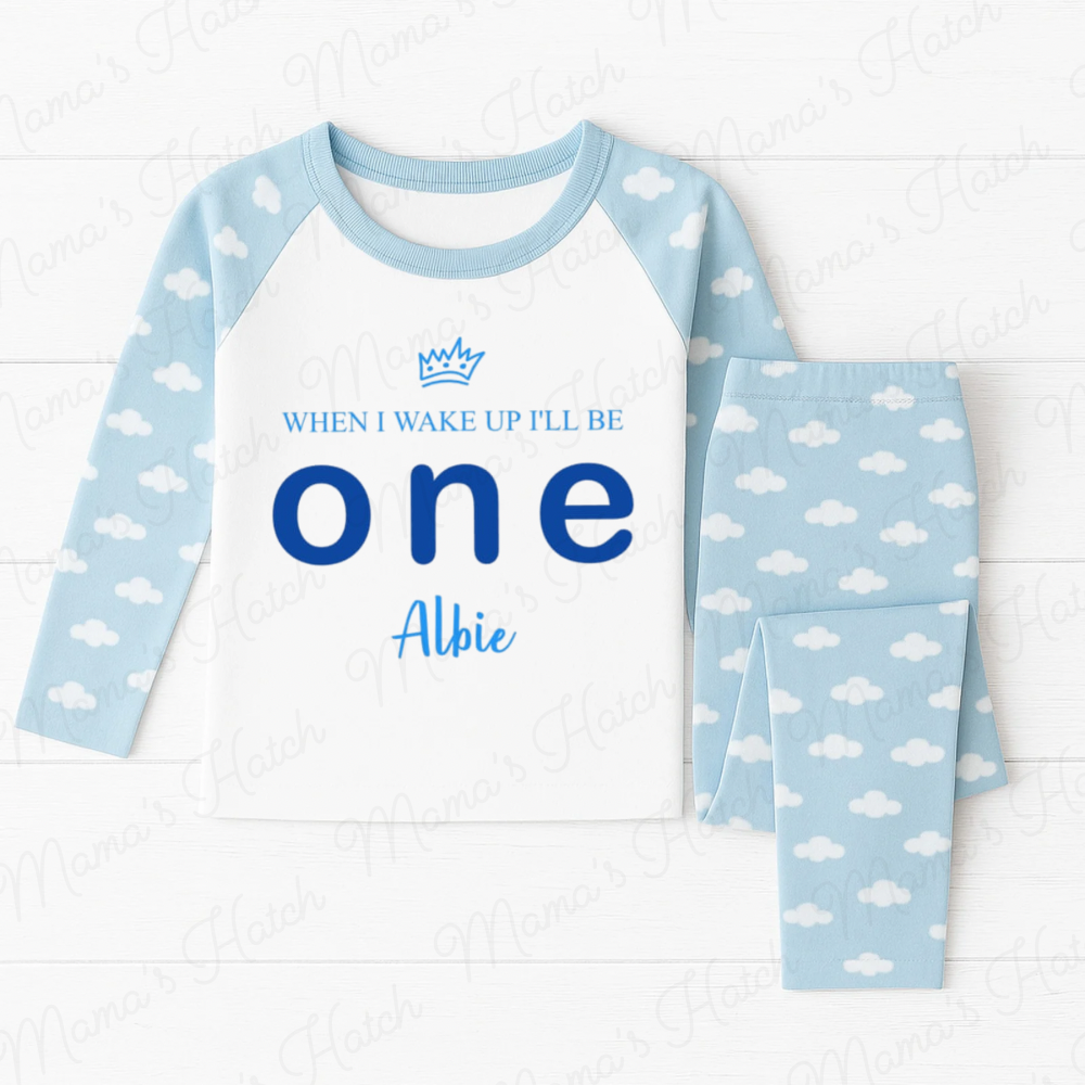 Blue Crown When I Wake Up I Will Be Birthday Pyjamas