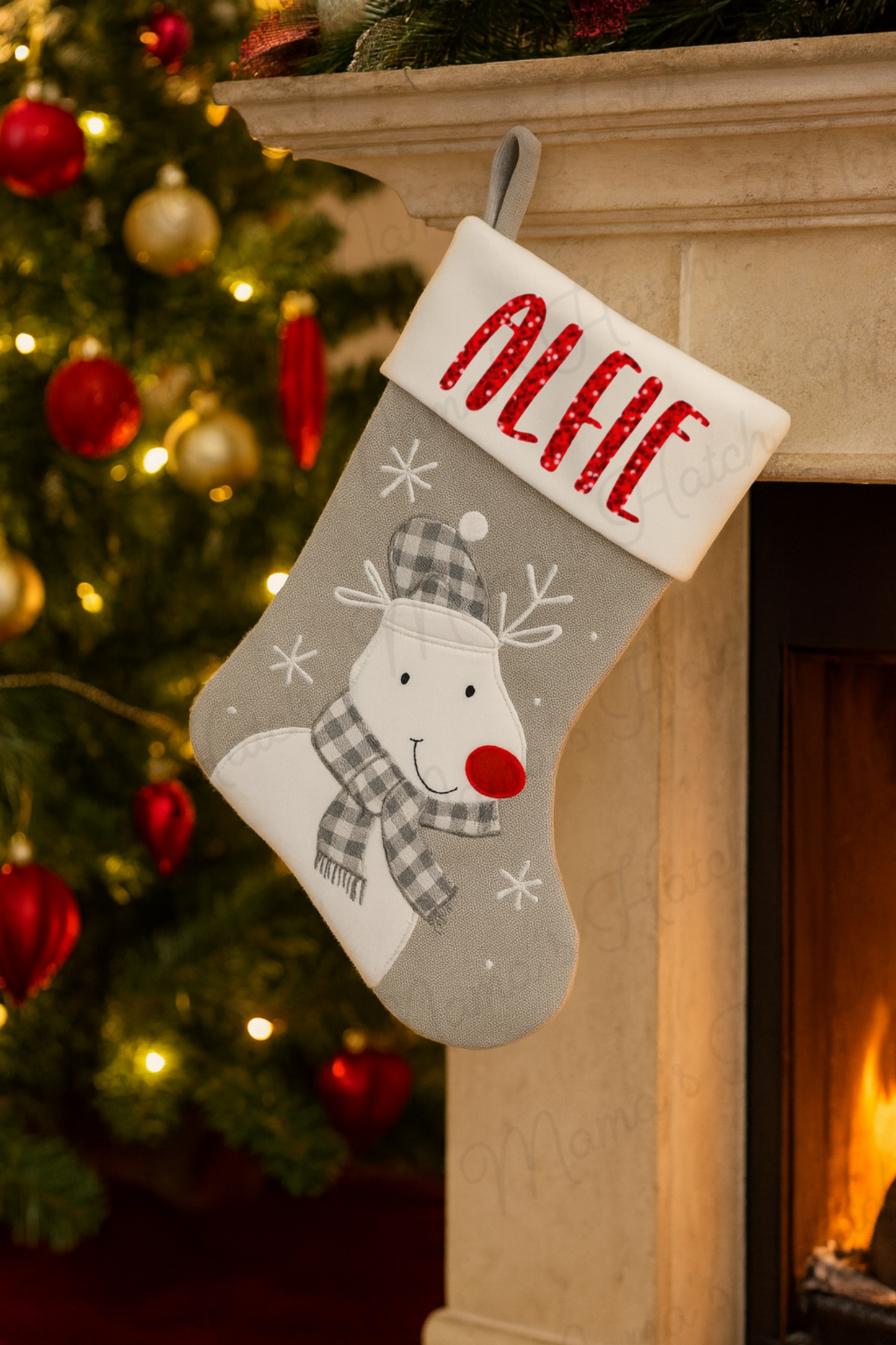 Personalised Reindeer Christmas Stockings