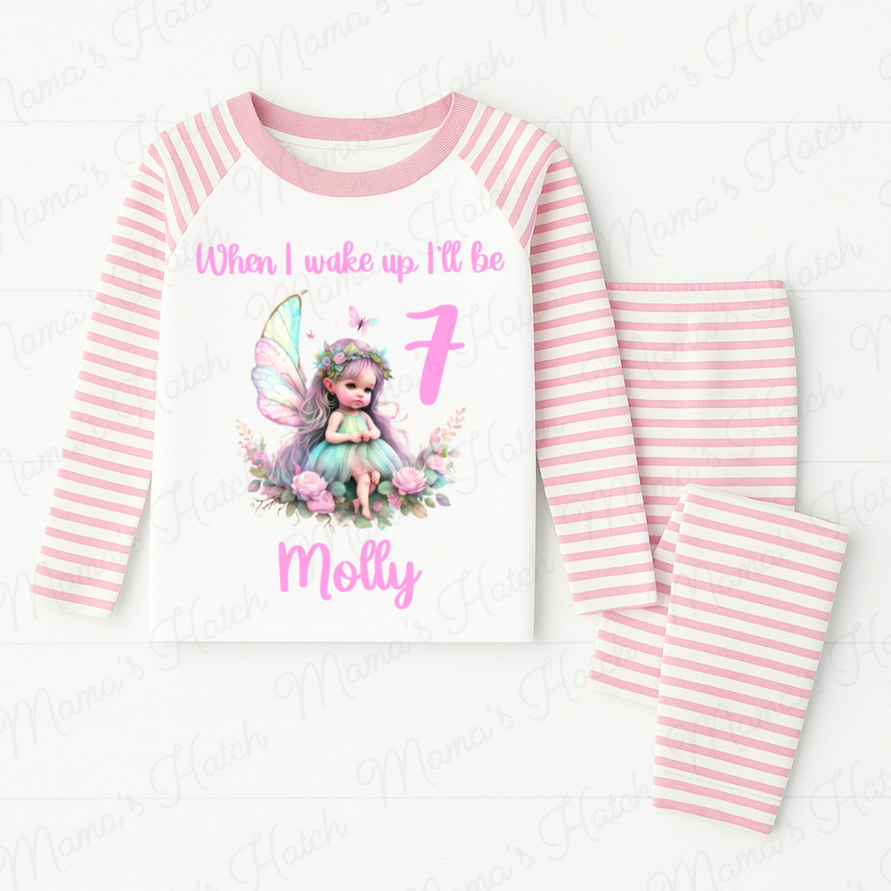Fairy Butterfly When I Wake Up I Will Be Pink Birthday Pyjamas