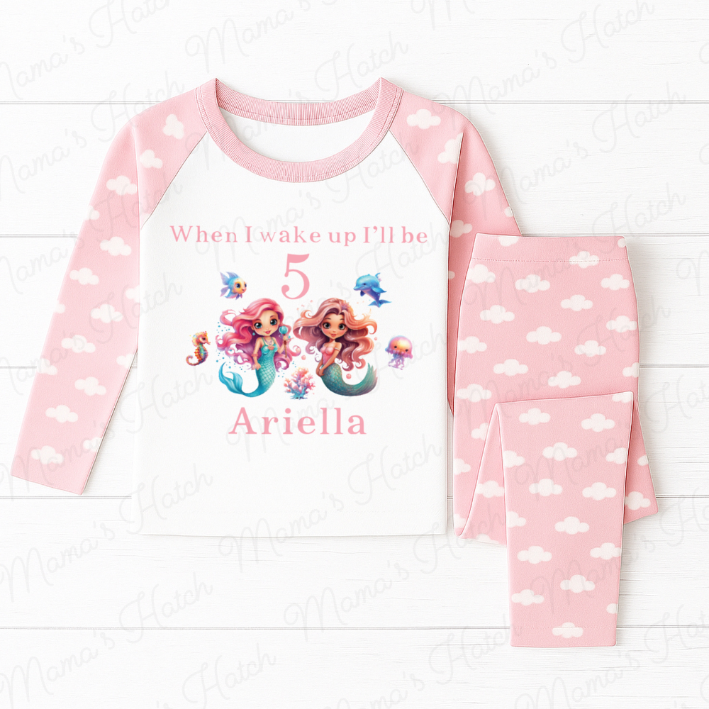 Under The Sea When I Wake Up I Will Be Pink Birthday Pyjamas