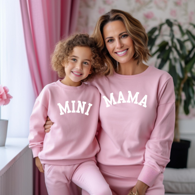 Matching Mama & Mini Pink Sweatshirt image 0