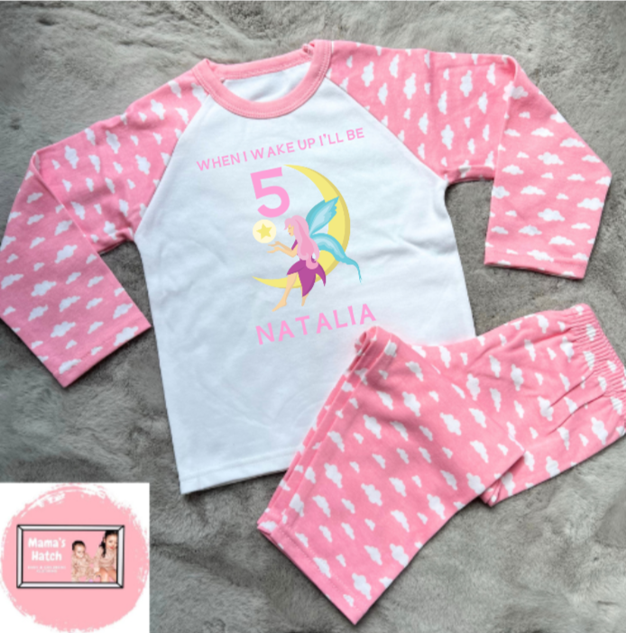 Fairy When I Wake Up I Will Be Pink Birthday Pyjamas image 0