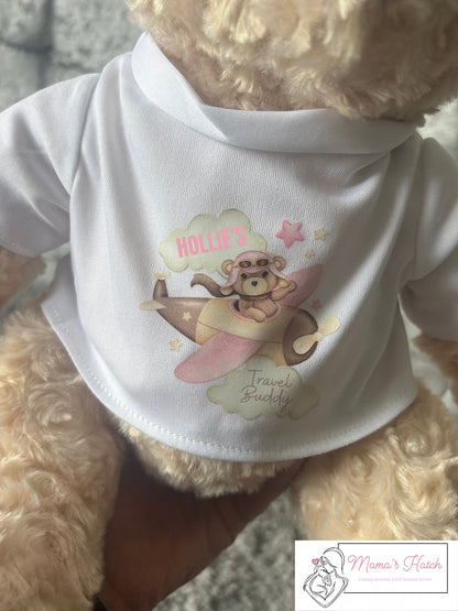 Travel Buddy Teddy - Pink