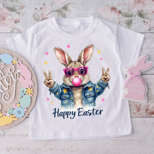 Happy Easter Peace Bunny T-Shirt image 0