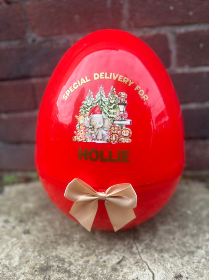 Giant Personalised Special Delivery Christmas Egg