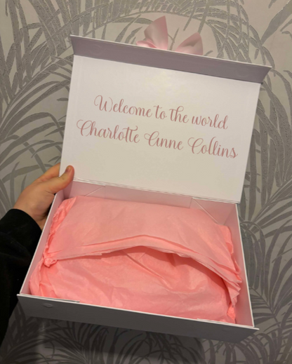 Personalised New Baby Coming Home Outfit With Pink Bows image 2