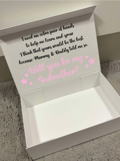 Will You Be My Godparents Personalised Gift Box image 2