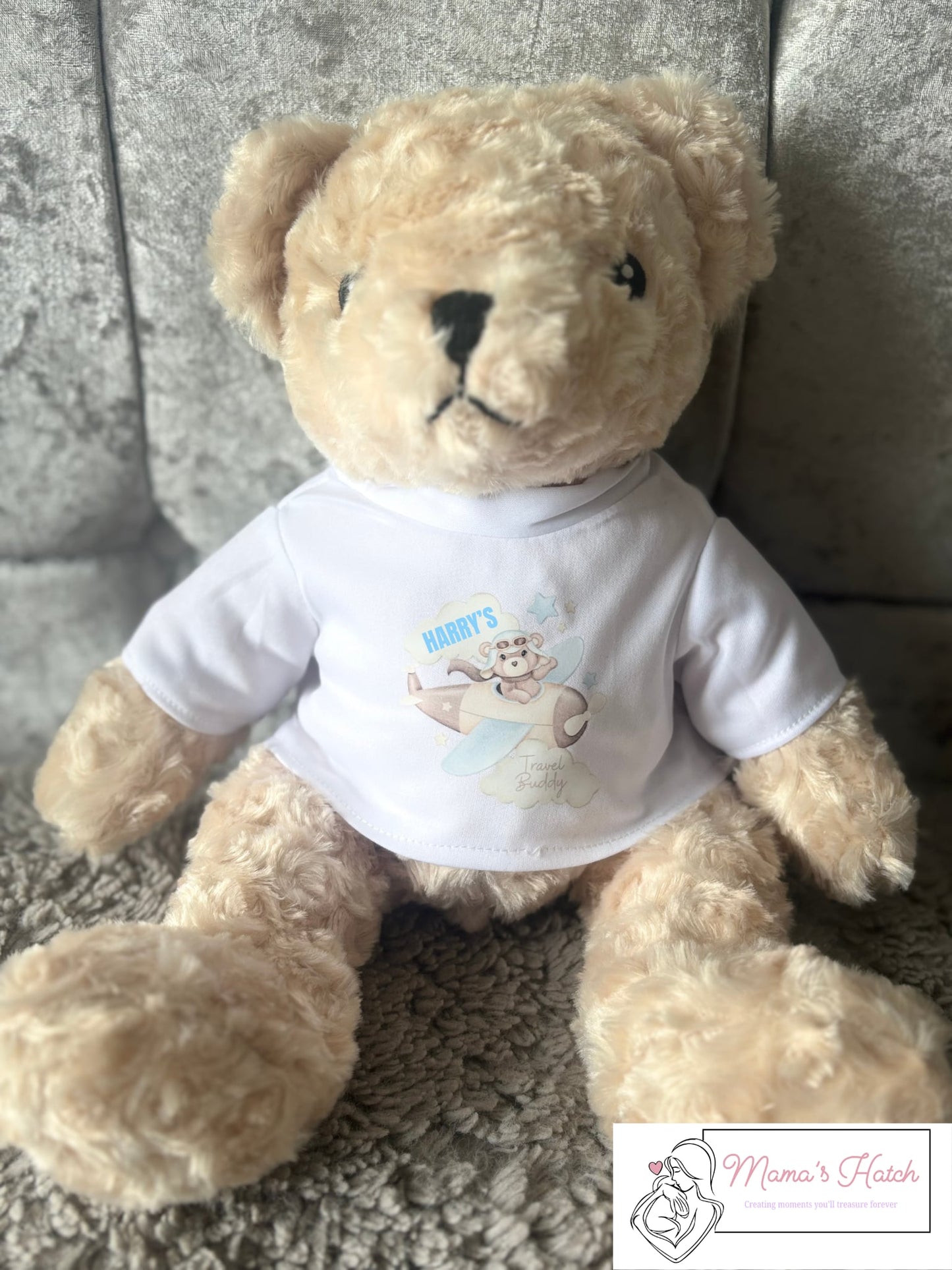Travel Buddy Teddy - Blue
