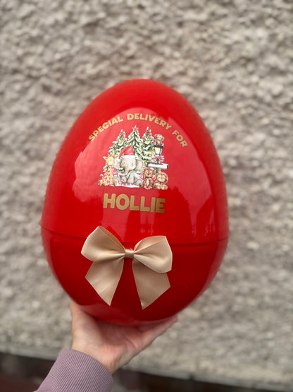 Giant Personalised Special Delivery Christmas Egg