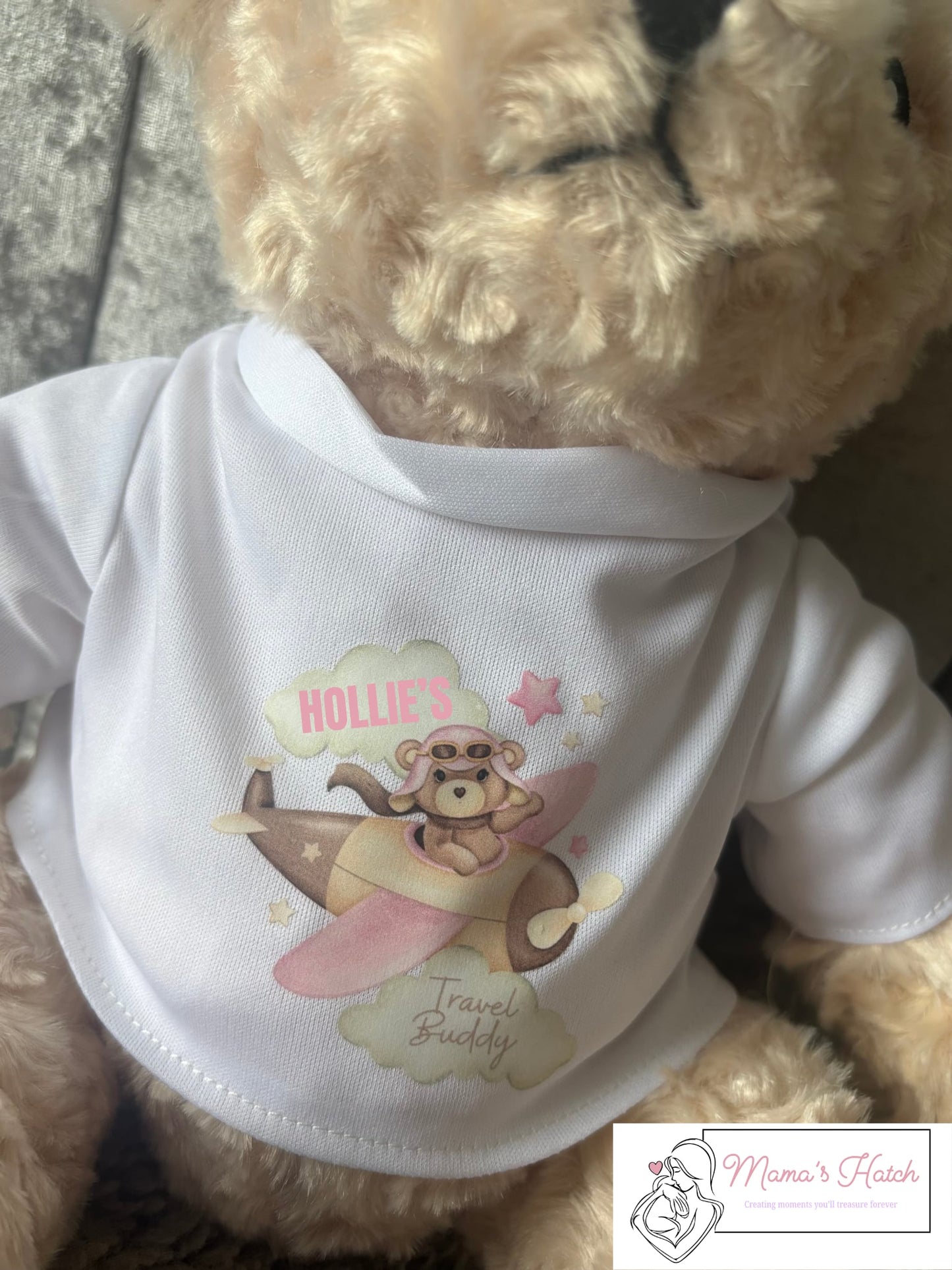 Travel Buddy Teddy - Pink