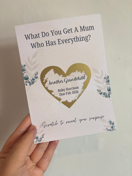 Pregnancy Announcement Scratch Card