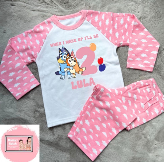 Bluey Pink Birthday Pyjamas image 0