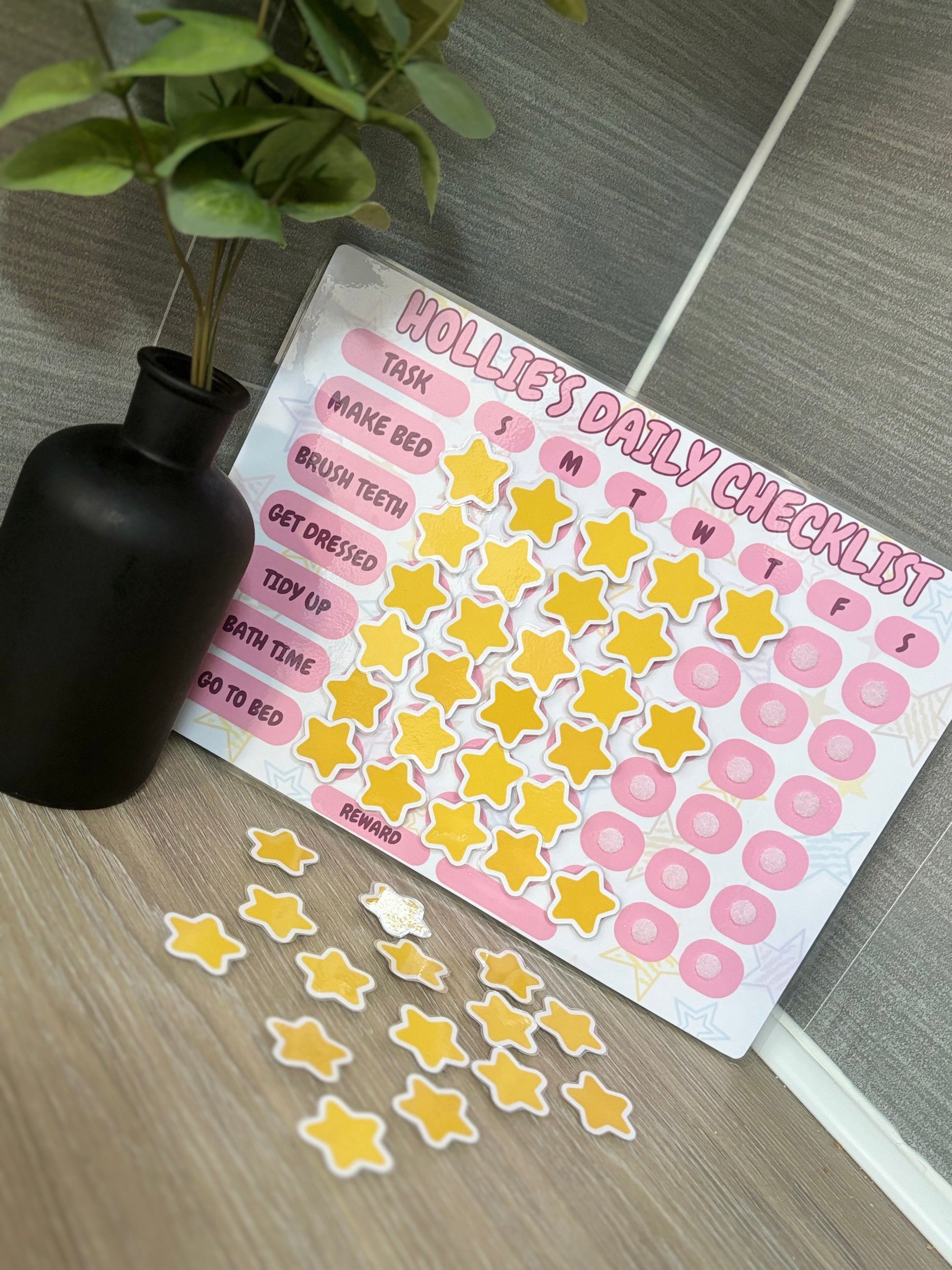 Personalised Daily Checklist Chart For Kids Routine Kids Daily Reward Chart image 2