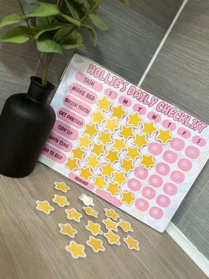 Personalised Daily Checklist Chart For Kids Routine Kids Daily Reward Chart image 2