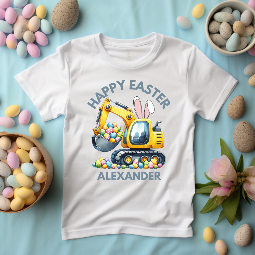 Happy Easter Digger T-Shirt image 0