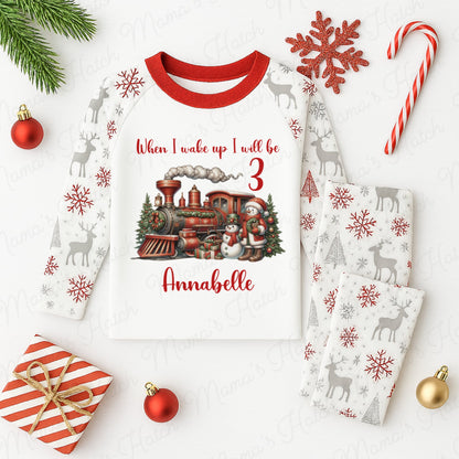 When I wake up Christmas Birthday pyjamas