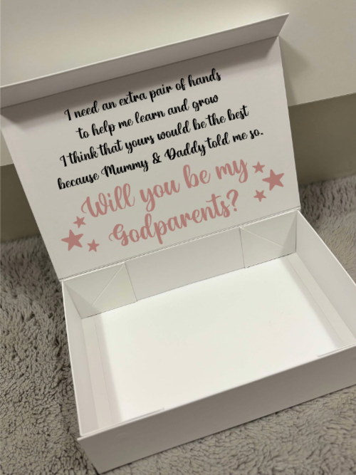 Will You Be My Godparents Personalised Gift Box image 0