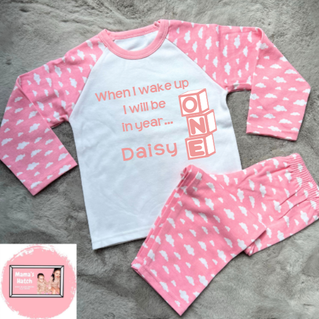 When I Wake Up I Will Be In Year 1 Pink Pyjamas image 0