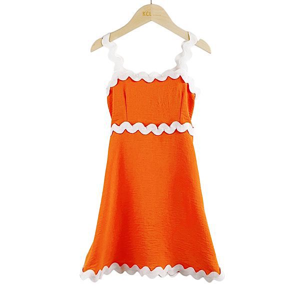 EMILY scallop trim cami dress orange image 0