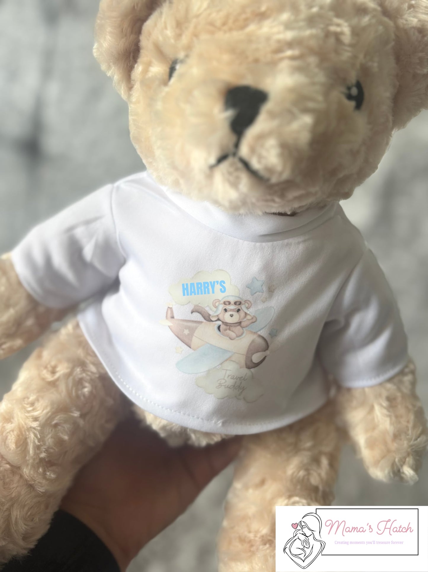 Travel Buddy Teddy - Blue