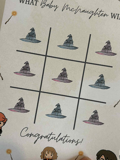 Wizards Gender Reveal Noughts & Crosses Game