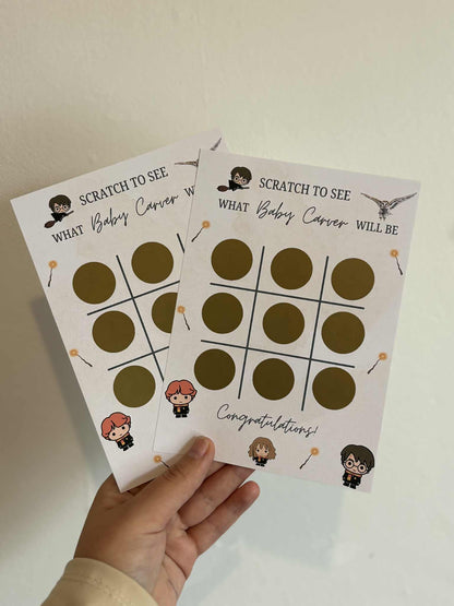 Wizards Gender Reveal Noughts & Crosses Game