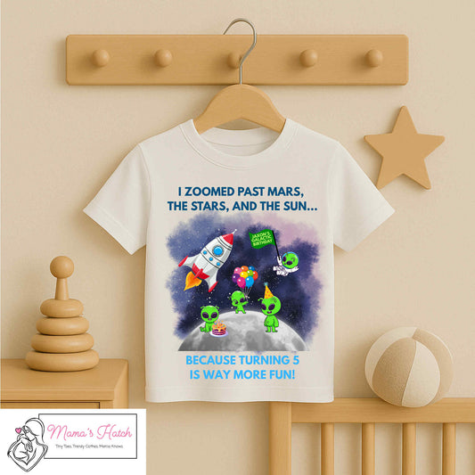 Personalised Galactic Birthday Blast T-Shirt