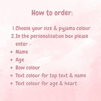 Create Your Own - When I Wake Up Frilly Birthday Pyjamas With Bows image 3