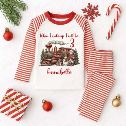 When I wake up Christmas Birthday pyjamas