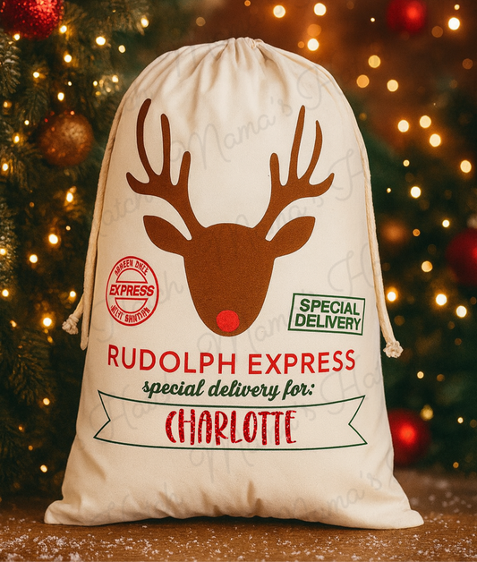 Personalised Reindeer Sack