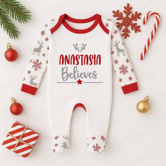Personalised Believes Christmas Romper
