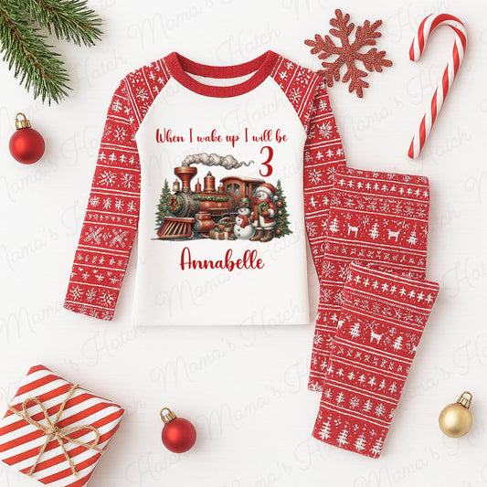 When I wake up Christmas Birthday pyjamas