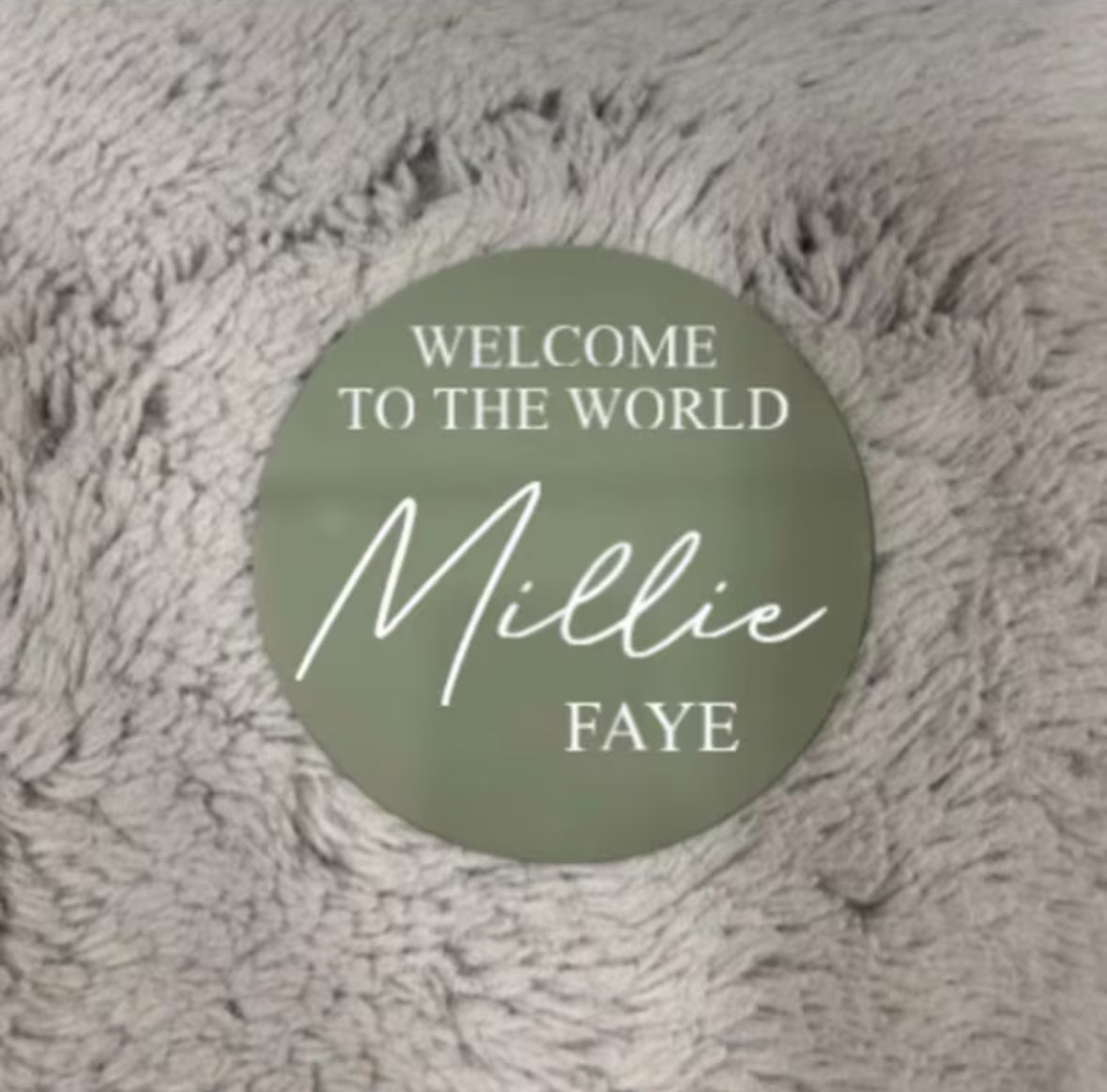 Welcome to the World Baby Personalised Disc