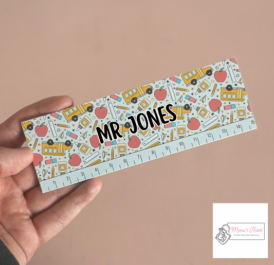 Teacher Ruler - Seamless School - Teacher Gift