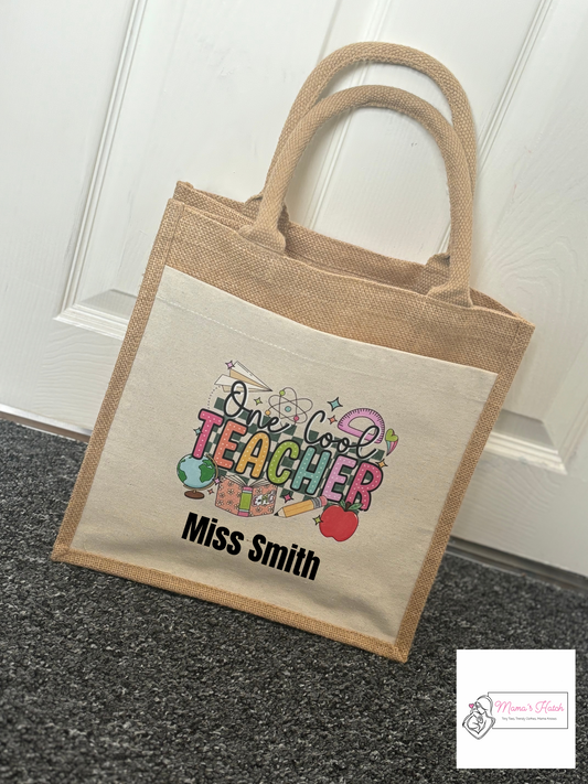 Teacher Jute Bag Gift - One Cool Teacher