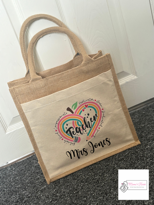 Teacher Jute Bag Gift - Teacher Positivity