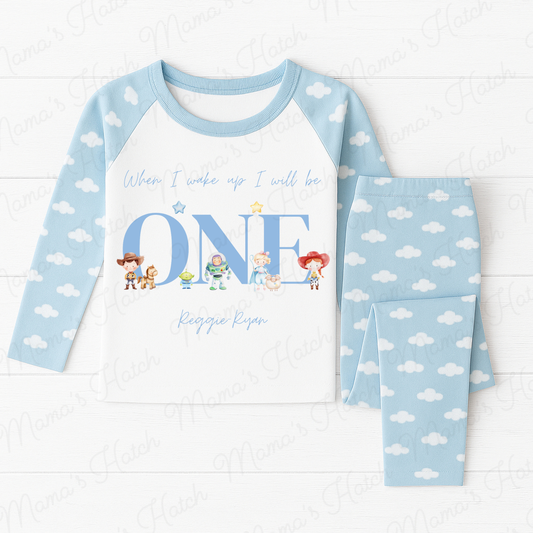 Personalised Blue Toy Story Birthday Pyjamas