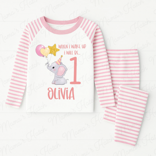 Pink Elephant When I Wake Up I Will Be Birthday Pyjamas