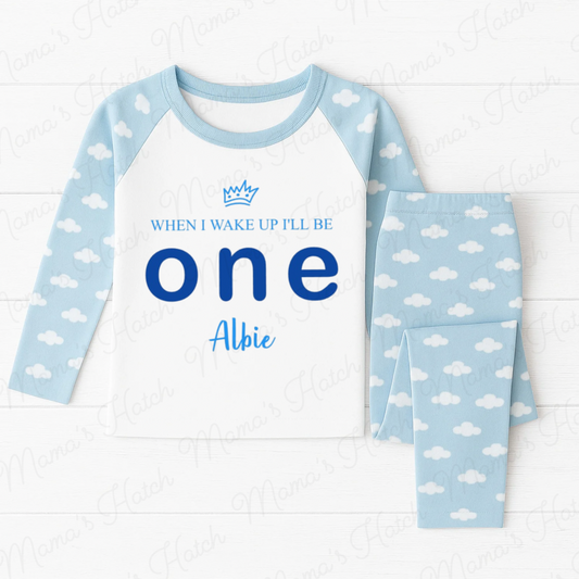 Blue Crown When I Wake Up I Will Be Birthday Pyjamas