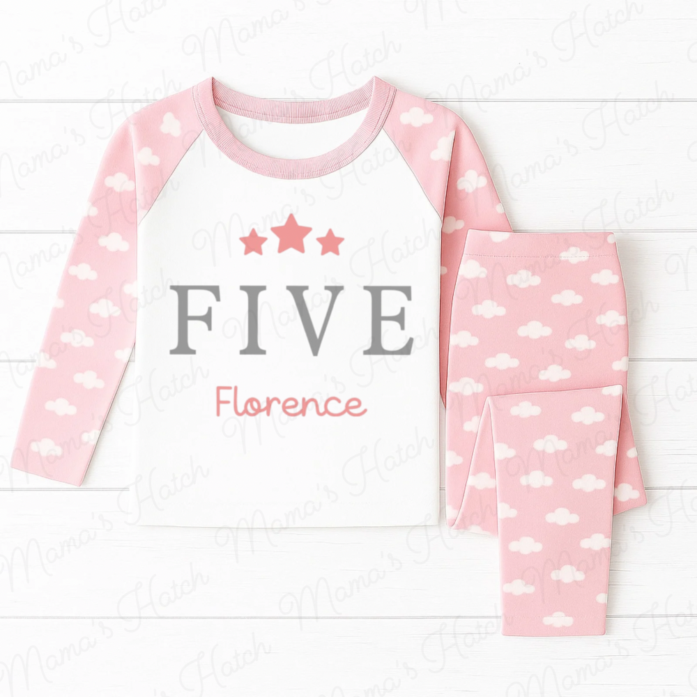 Pink Stars When I Wake Up I Will Be Birthday Pyjamas