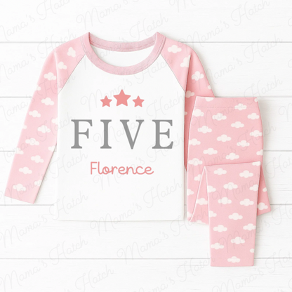 Pink Stars When I Wake Up I Will Be Birthday Pyjamas