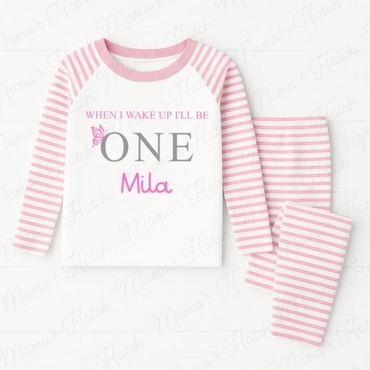 Pink Butterfly When I Wake Up I Will Be Birthday Pyjamas